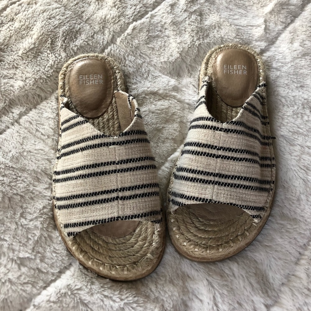 Eileen Fisher Milly Canvas Espadrille Sandals